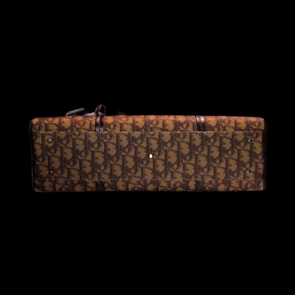 Christian Dior Vintage Brown and Black Monogram Oblique Trotter Logo Handbag - Picture 6 of 12